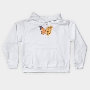 One day at a time x Sunflower Butterfly Kids Hoodie